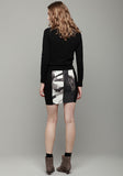 Jersey Skirt w/ Silk Panel