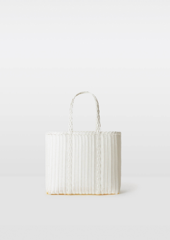 Small Flat Tote Bag — White