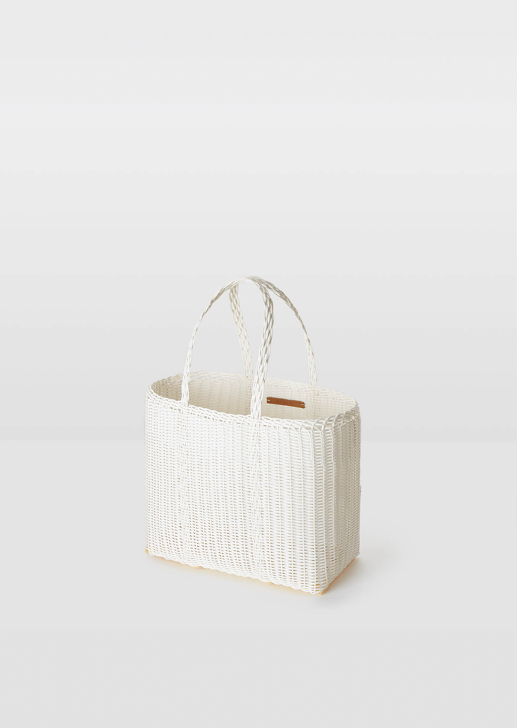 Small Flat Tote Bag — White