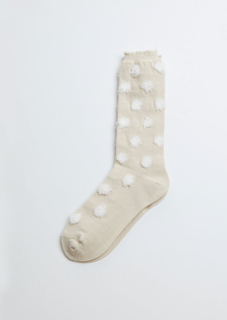 Pom-Pom Socks — Ivory